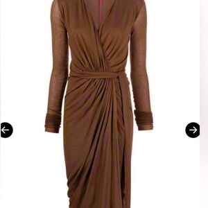 NWT Rick Owen’s Lilies Gathered Wrap Dress
